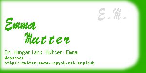 emma mutter business card